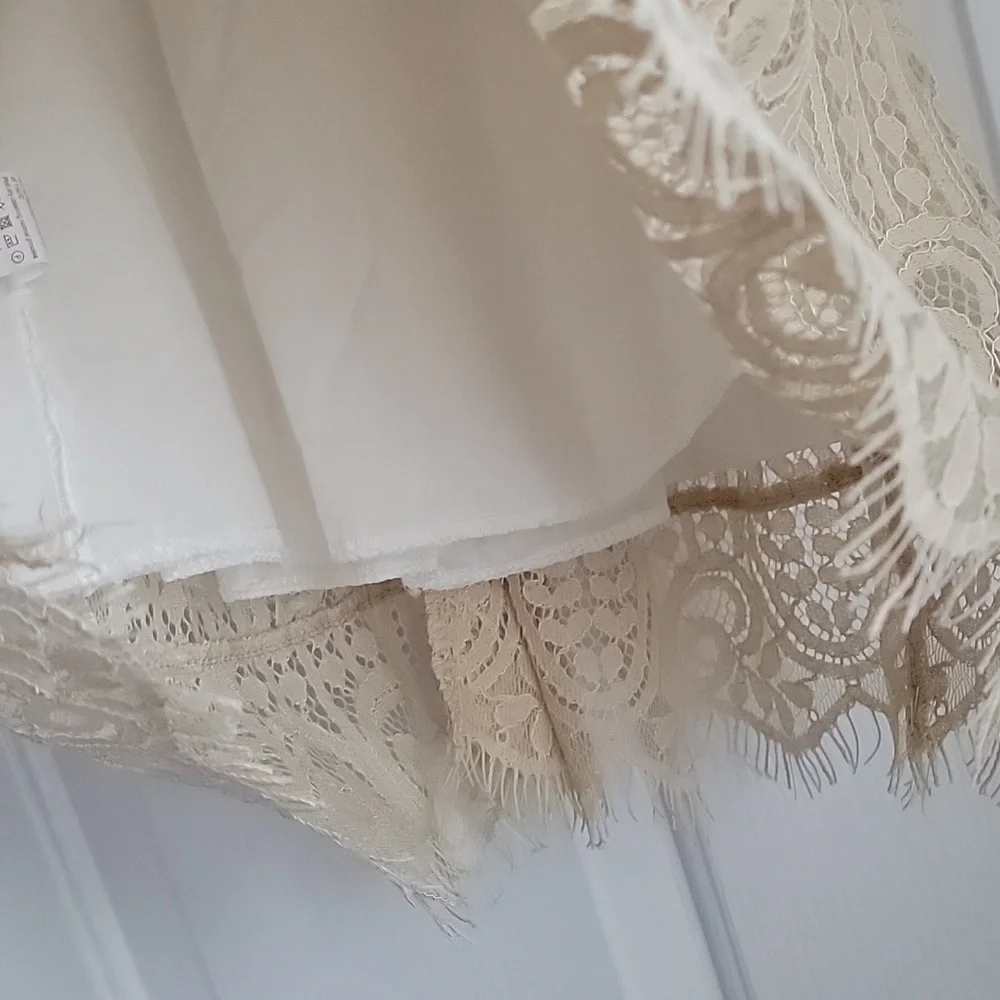 BOUTIQUE TRISH‎ SCULLY Sz 6 12 Months Neutral Beige Portrait Dress Party Lace